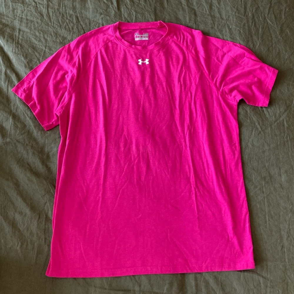 Under Armour L pink loose fit athletic tee